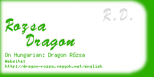 rozsa dragon business card